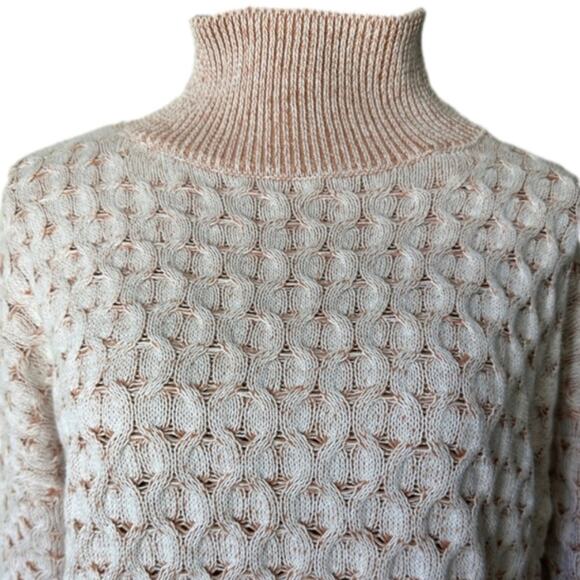 NWOT Women's Knox Rose Orange/Cream‎ Knit Sweater size XL - Picture 2 of 5